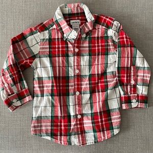 18m Carter’s Christmas plaid dress shirt